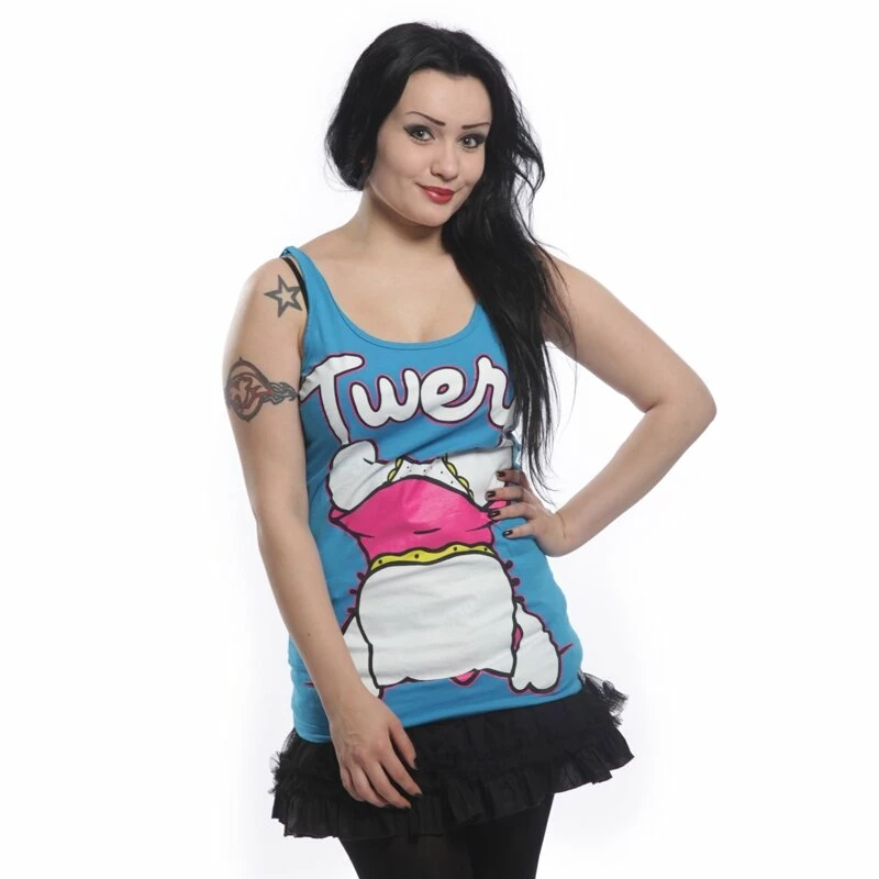 Cupcake Cult Girlie Tank Top - Kitty Twerk Vest 1 Cupcake Cult Girlie Tank Top - Kitty Twerk Vest