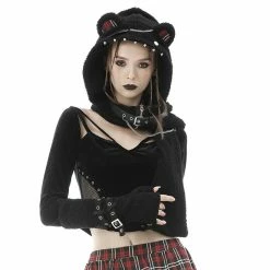 Dark In Love Gloves - Fluffy Cat