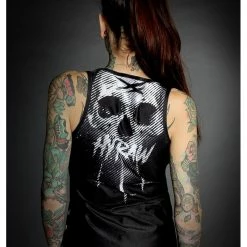 Hyraw Ladies' Tank Top - Black Stripes -KILLSTAR - shop hyraw ladies tank top black stripes5