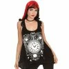 Jawbreaker Gothbottom Top - Vintage Clock Black