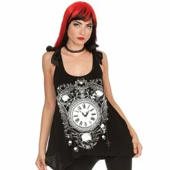 Jawbreaker Gothbottom Top - Vintage Clock Black