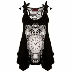 Jawbreaker Gothbottom Top - Vintage Clock Black -KILLSTAR - shop jawbreaker gothbottom top vintage clock black 52