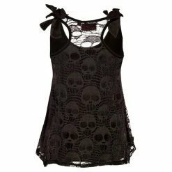 Jawbreaker Gothbottom Top - Vintage Clock Black -KILLSTAR - shop jawbreaker gothbottom top vintage clock black 53