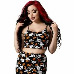 Killstar Camisole - Haunted Pumpkin Cropped Cami