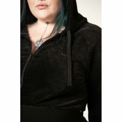 KILLSTAR Crop Hoodie - Eternal Rest -KILLSTAR - shop killstar crop hoodie eternal rest 15
