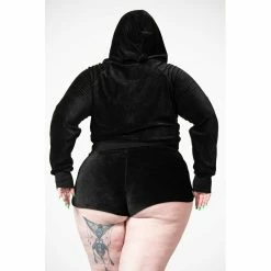 KILLSTAR Crop Hoodie - Eternal Rest -KILLSTAR - shop killstar crop hoodie eternal rest 16