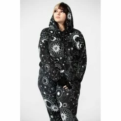 KILLSTAR Crop Hoodie - Galaxy -KILLSTAR - shop killstar crop hoodie galaxy 16