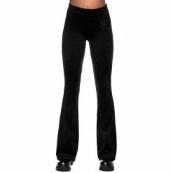 Killstar Flared Trousers - Lounge Lizard Black
