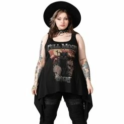 KILLSTAR - shop 29 Killstar Longline Tank Top - Full Moon