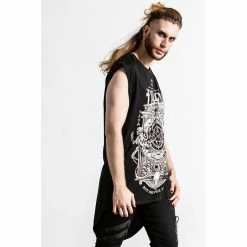 Killstar Longline Tank Top - Insomnia -KILLSTAR - shop killstar longline tank top insomnia 15