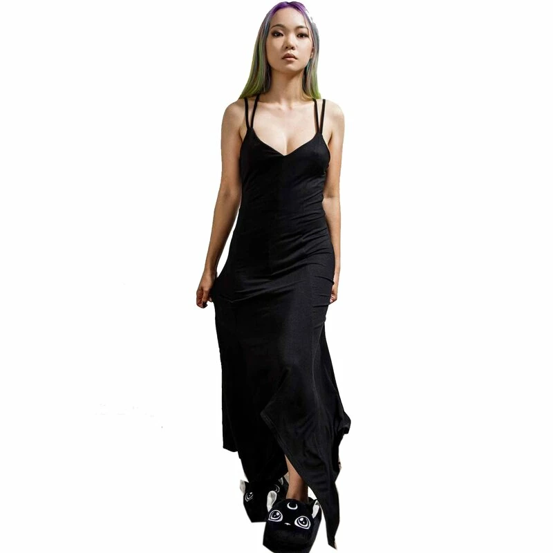 Killstar Lounge Dress - Long Nights Slip Dress 1 Killstar Lounge Dress - Long Nights Slip Dress