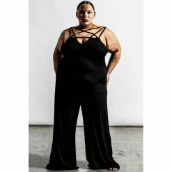 Killstar Lounge Jumpsuit - Dim The Lights -KILLSTAR - shop killstar lounge jumpsuit dim the lights 13