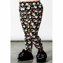 Killstar Lounge Leggings - Haunted Pumpkin -KILLSTAR - shop killstar lounge leggings haunted pumpkin 13
