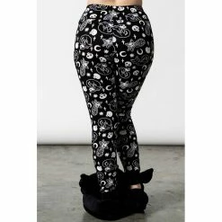 Killstar Lounge Leggings - Purr Off Black -KILLSTAR - shop killstar lounge leggings purr off black3