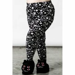 Killstar Lounge Leggings - Purr Off Black -KILLSTAR - shop killstar lounge leggings purr off black5