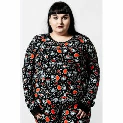 Killstar Lounge Top - Gnomies Long Sleeve -KILLSTAR - shop killstar lounge top gnomies long sleeve 14