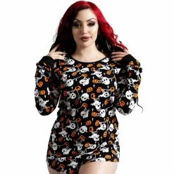 Killstar Lounge Top - Haunted Pumpkin Long Sleeve