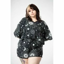 KILLSTAR Lounge Top - Moonlight Crop Top -KILLSTAR - shop killstar lounge top moonlight crop top 14