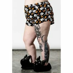 Killstar Pyjama Shorts - Haunted Pumpkin -KILLSTAR - shop killstar pyjama shorts haunted pumpkin5