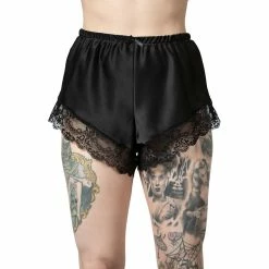 Killstar Satin Shorts - Severina Black