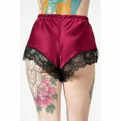 Killstar Satin Shorts - Severina Blood -KILLSTAR - shop killstar satin shorts severina blood 13