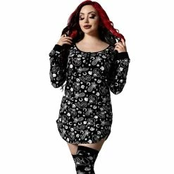 Killstar Sleep Dress - Purr Off Black