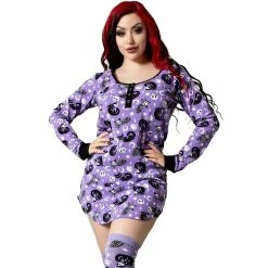 Killstar Sleep Dress - Purr Off Plum