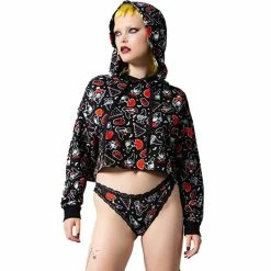 Killstar Sweater - Gnomies Cropped Hoodie
