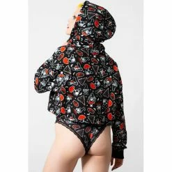 Killstar Sweater - Gnomies Cropped Hoodie -KILLSTAR - shop killstar sweater gnomies cropped hoodie3