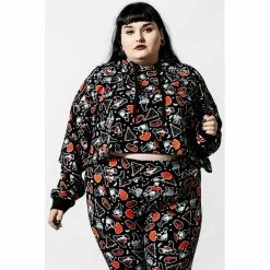 Killstar Sweater - Gnomies Cropped Hoodie -KILLSTAR - shop killstar sweater gnomies cropped hoodie4