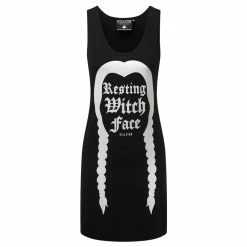 Killstar Vest Dress - Resting Witch Face -KILLSTAR - shop killstar vest dress resting witch face 43