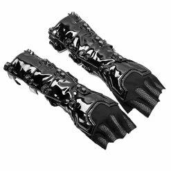 Punk Rave Patent Leather Gloves - Mesmerizer