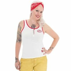 Queen Kerosin Ladies' Tank Top - Speedway Off-White