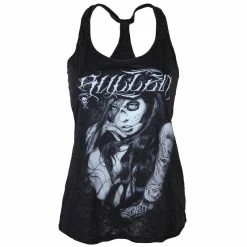 Sullen Angels Burnout Tank Top - Manfredi Burnout -KILLSTAR - shop sullen angels burnout tank top manfredi burnout 24