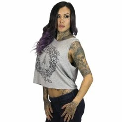 Sullen Angels Crop Tank Top - Peace