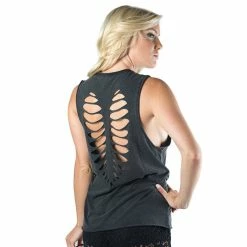 Sullen Angels Slashback Tank Top - Crescent Moon -KILLSTAR - shop sullen angels slashback tank top crescent moon 13