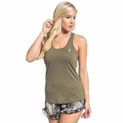 Sullen Angels Tank Top - Standard Issue Olive -KILLSTAR - shop sullen angels tank top standard issue olive2